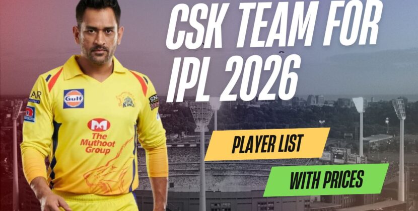 CSK Team for IPL 2026