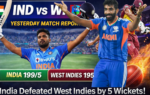 IND vs WI Yesterday Match Report