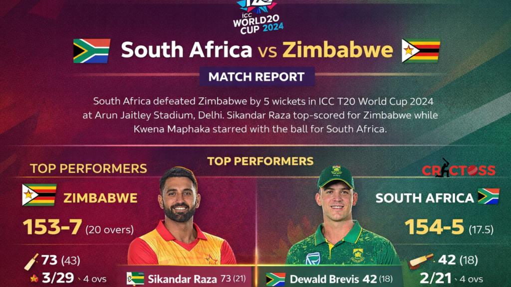 South Africa vs Zimbabwe Match Report