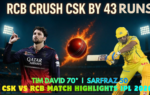 CSK vs RCB Match Highlights IPL 2026