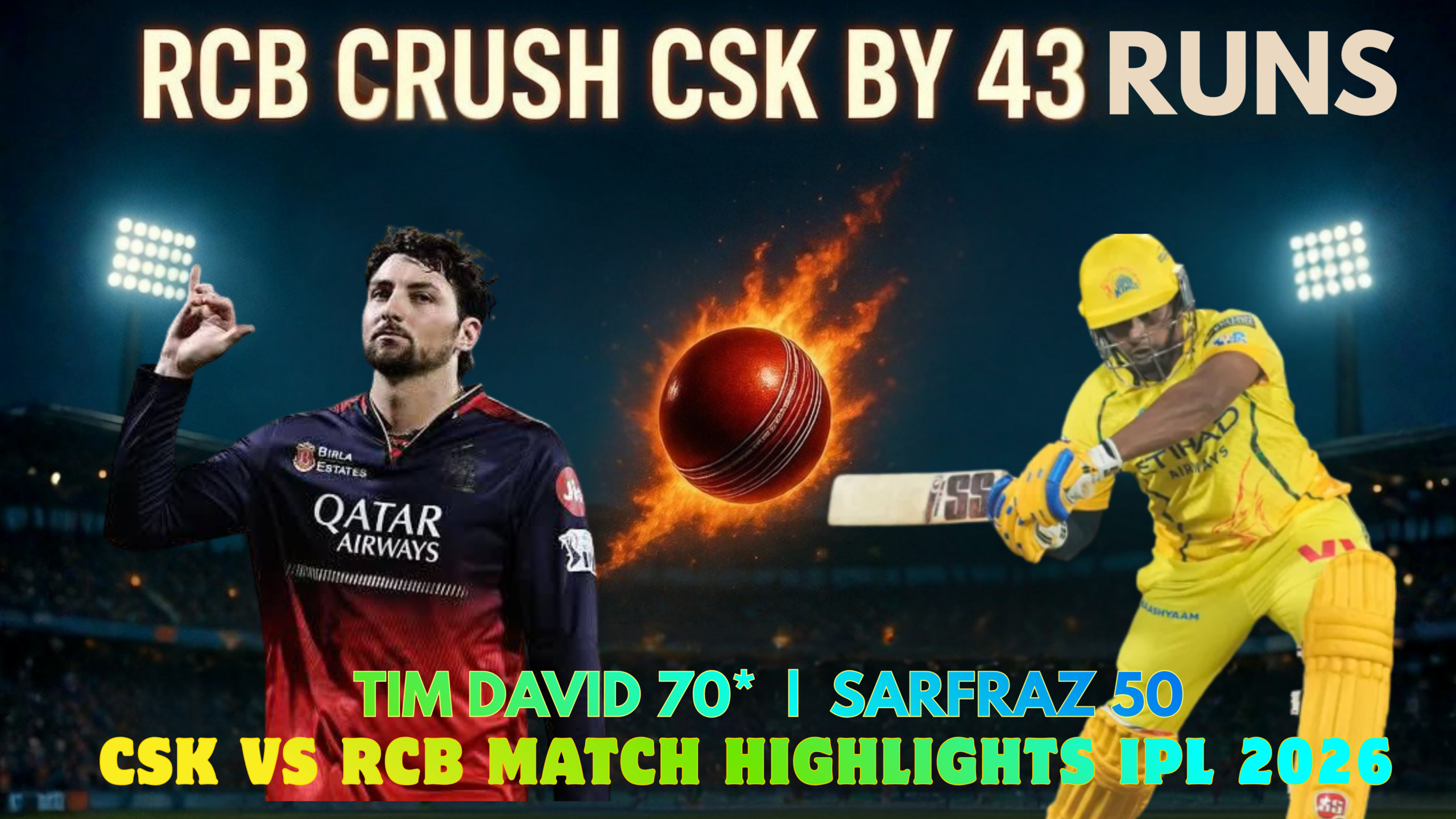 CSK vs RCB Match Highlights IPL 2026