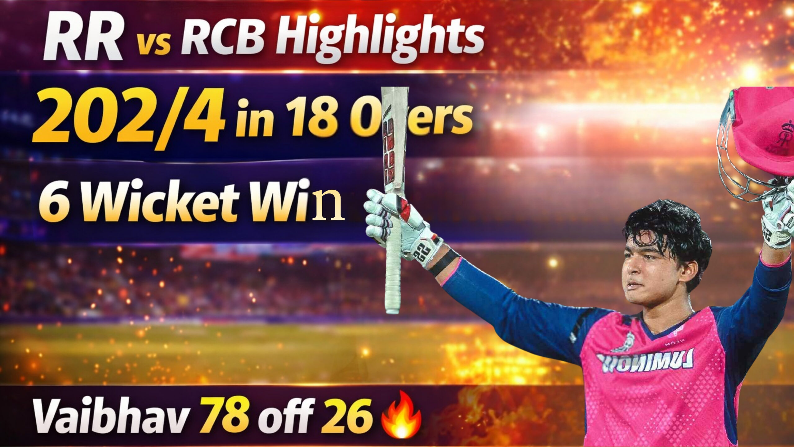 RR vs RCB IPL 2026 Highlights